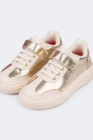 Tênis Infantil Feminino XP24 Craquelado Dourado
