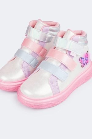 Tênis de Led Infantil Feminino XP24 Borboleta Candy Colors