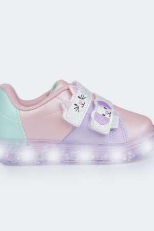 Tênis de Led Pampili Sneaker Luz Pets Colorido